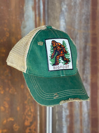 Thumbnail for Bigfoot Hat- Distressed Kelly Green Snapback