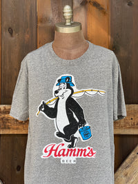 Thumbnail for Hamm’s Fishing Bear Tee- Heather Grey