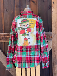 Thumbnail for FROSTY Holiday Flannel- Mistletoe Plaid