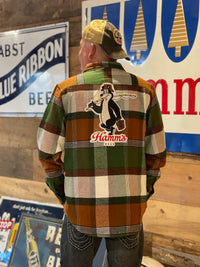 Thumbnail for Hamm's FISHING BEAR Heavyweight Brawny Flannel- Birchwood Plaid