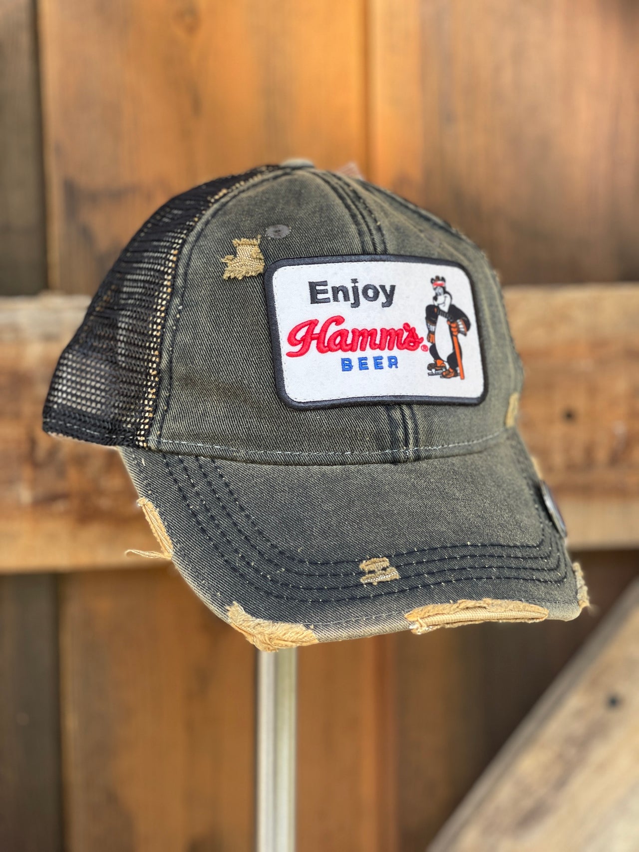 Hamm's Beer Hockey Hat Angry Minnow Vintage