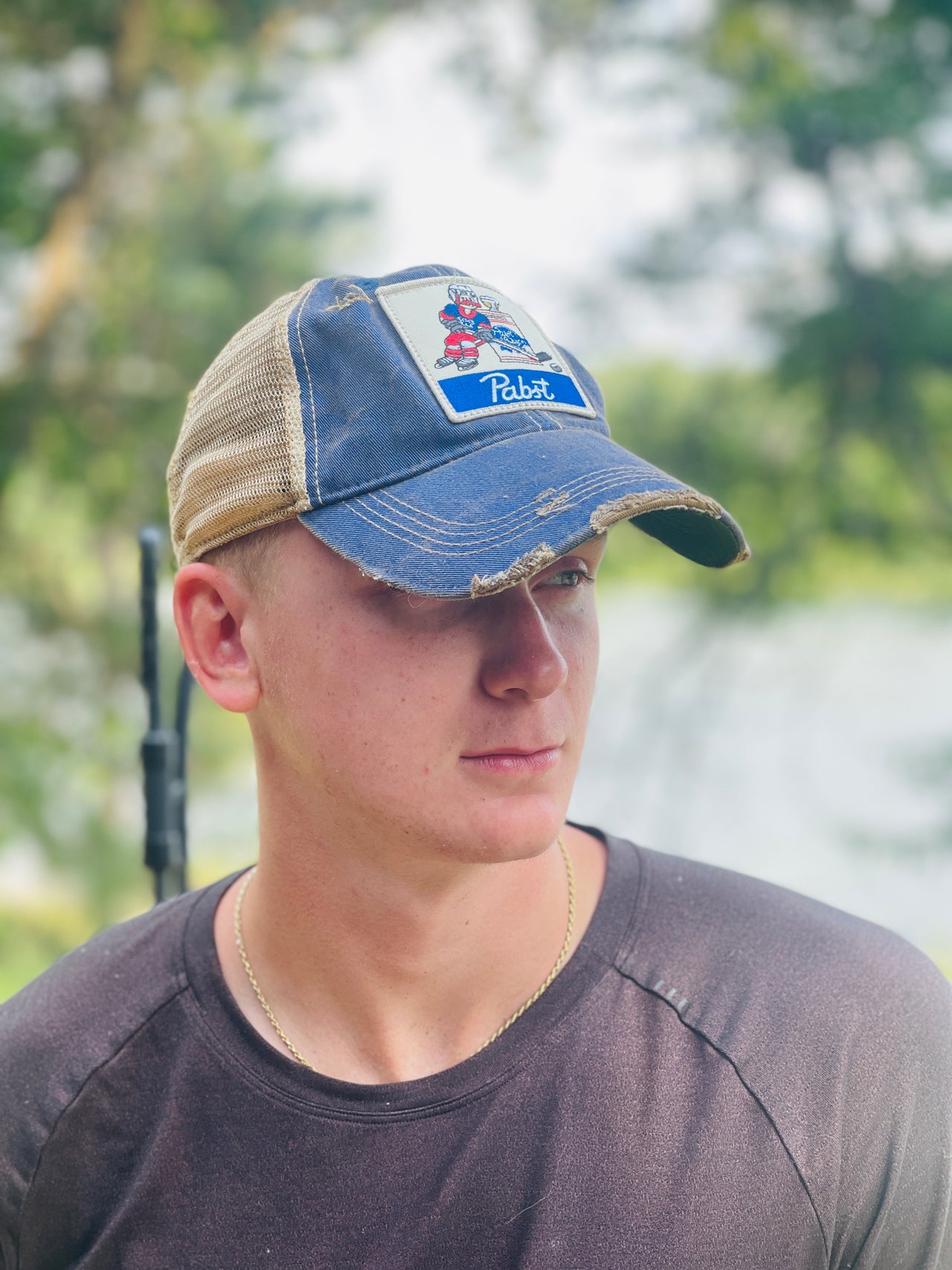 Pabst Blue Ribbon Hockey Hat- Distressed Royal