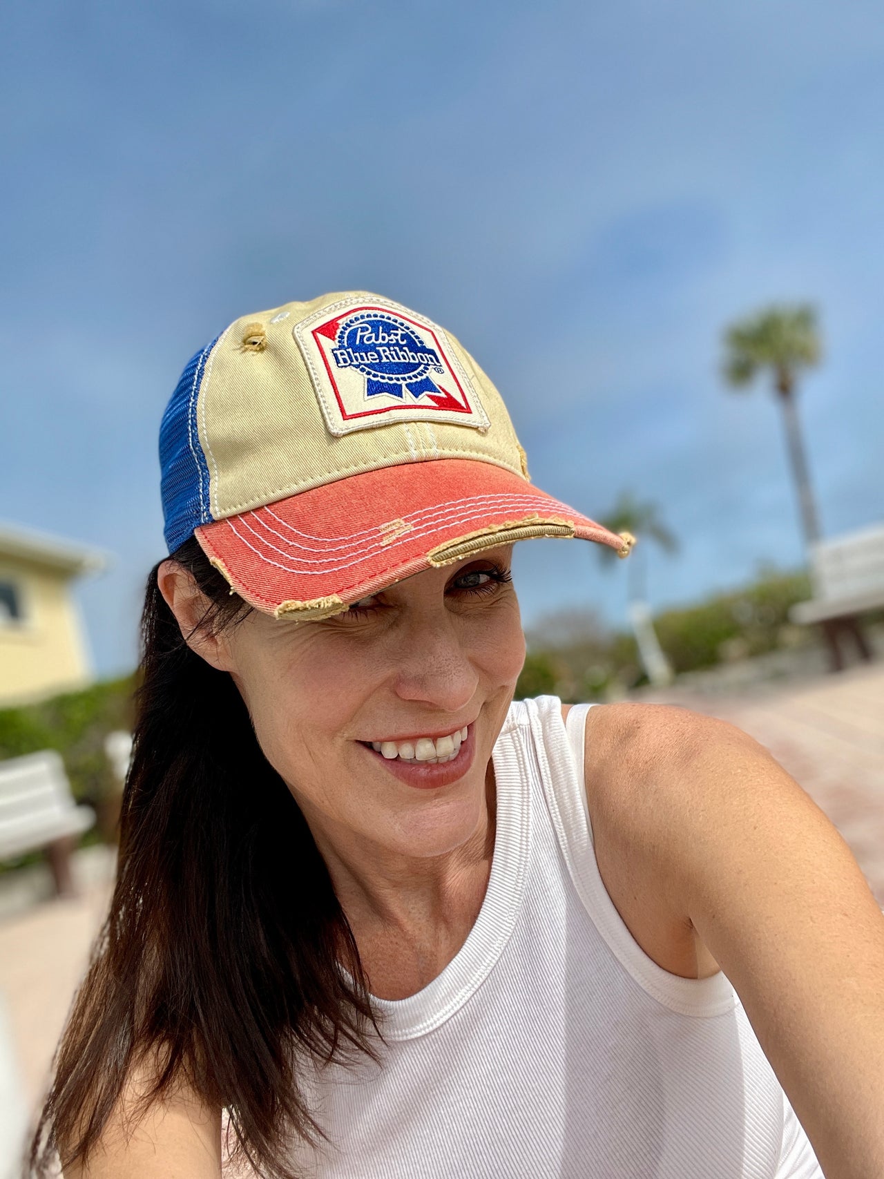 Pabst Blue Ribbon TRI-TONE Tombstone Snapback Hat