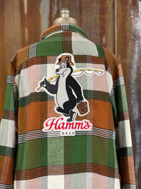 Thumbnail for Hamm's FISHING BEAR Heavyweight Brawny Flannel- Birchwood Plaid