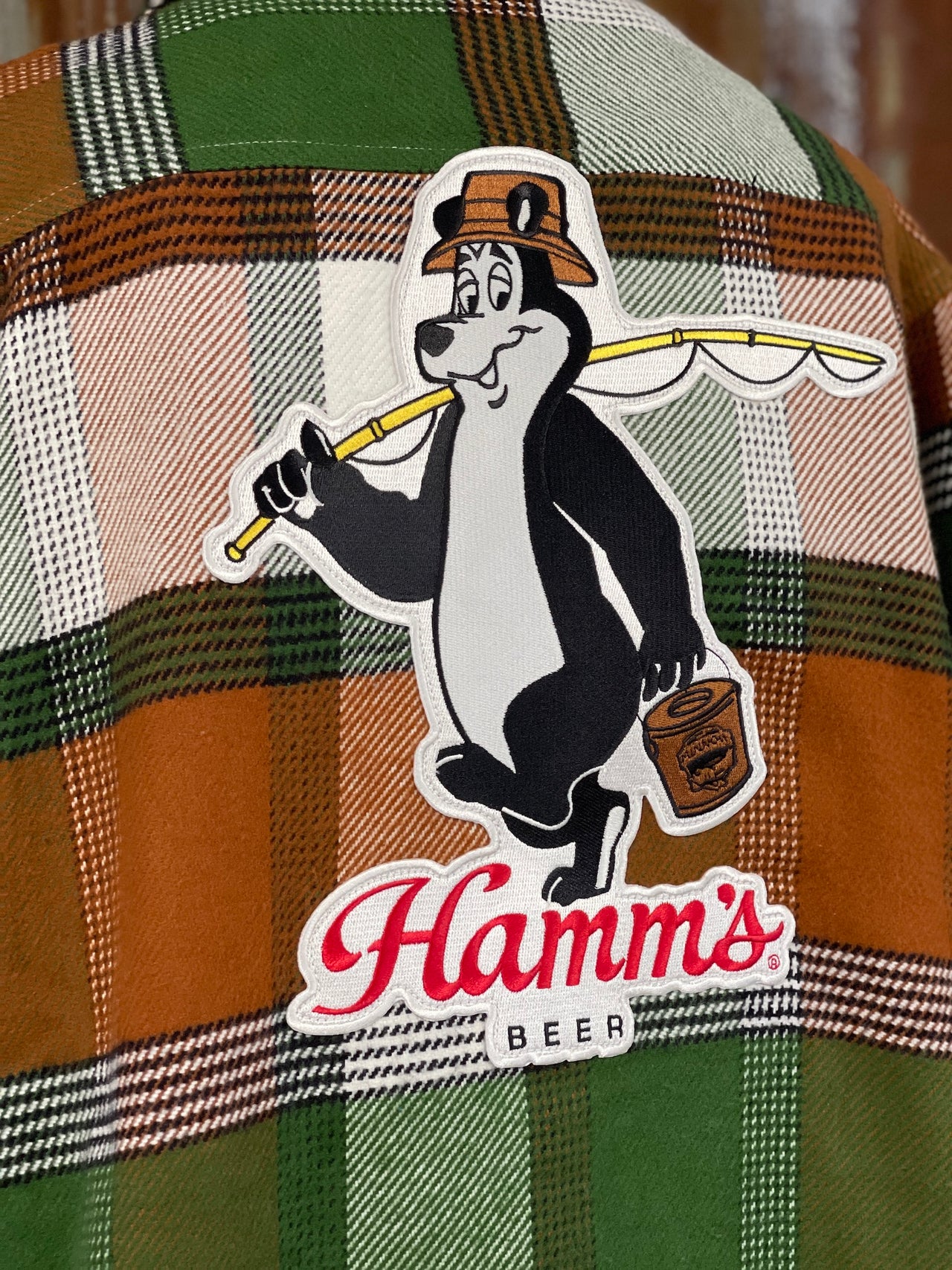 Hamm's FISHING BEAR Heavyweight Brawny Flannel- Birchwood Plaid