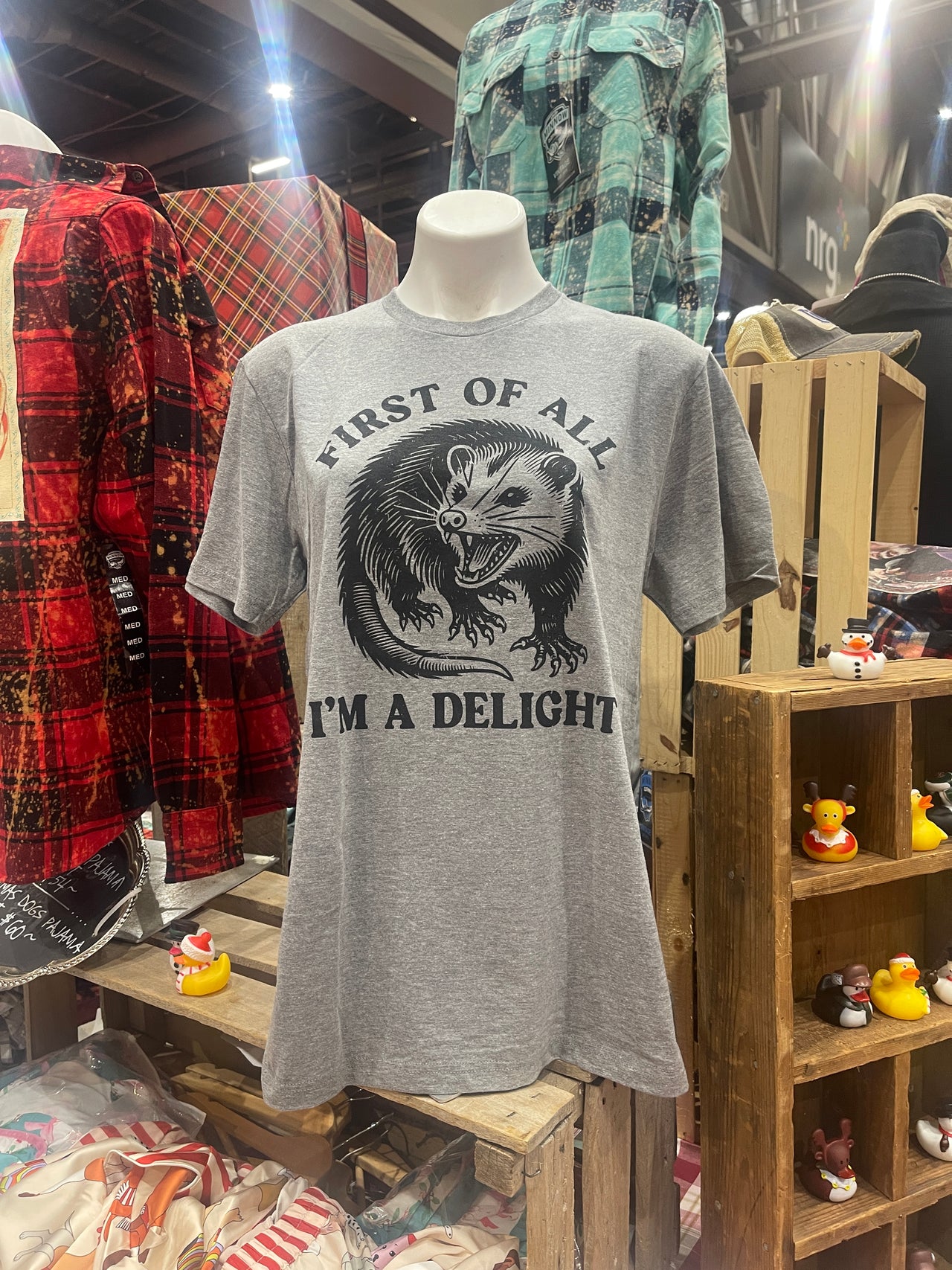 I’m a Delight Tee Angry Minnow Tee grey