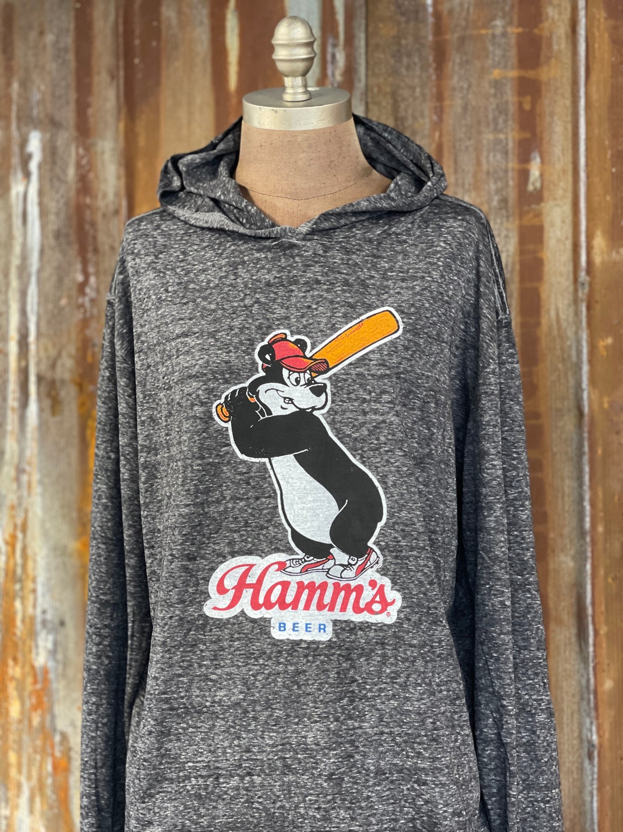 Hamm's Baseball Bear LIGHTWEIGHT HOODIE Angry Minnow Vintage