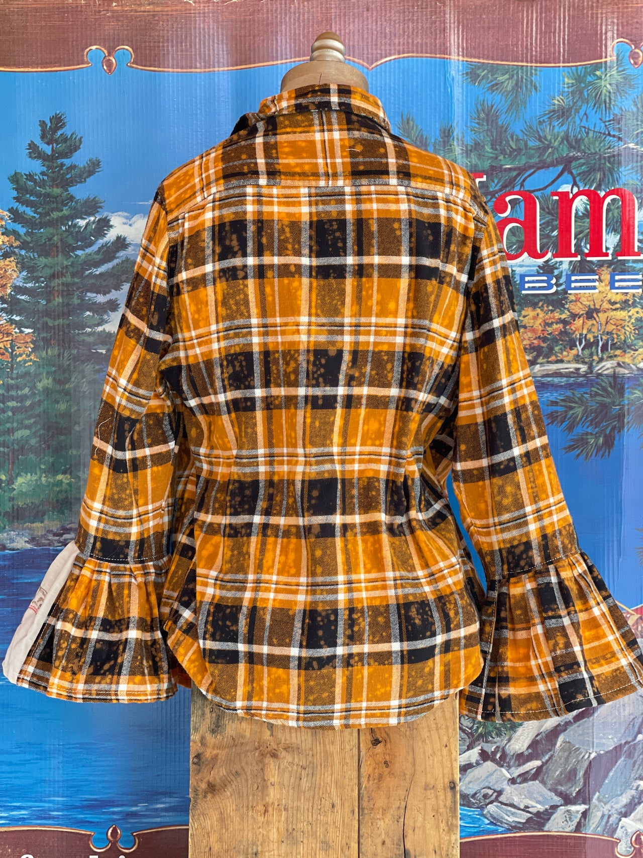 Flared Sleeve Flannel- DOOR COUNTY Size Small