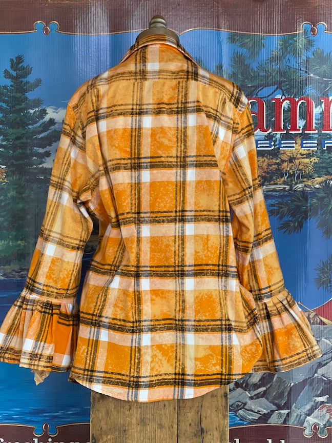 Flared Sleeve Flannel- VERSAILLES Size Xlarge