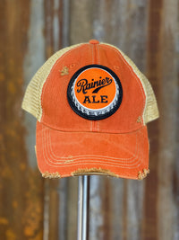 Thumbnail for Rainier Ale Bottle Cap hat- Distressed Orange