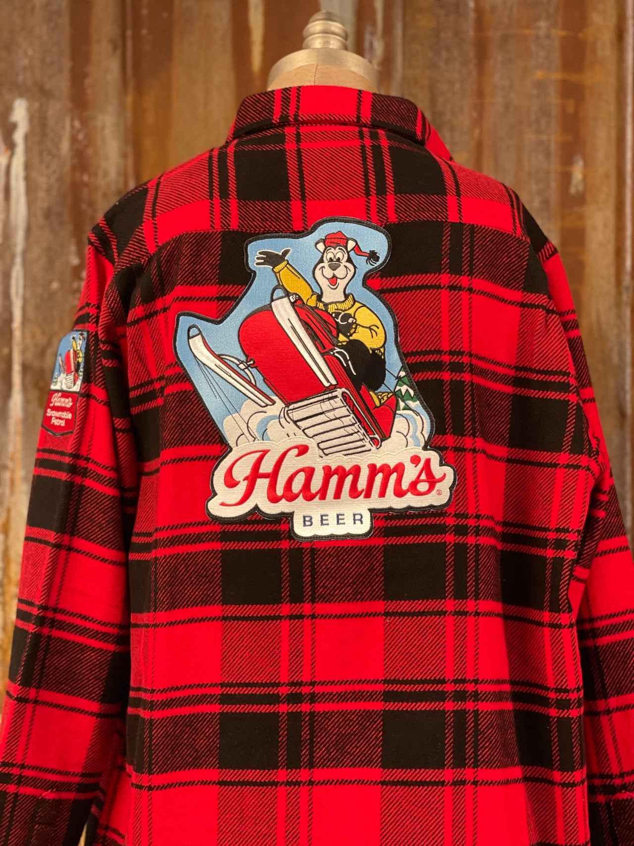 Hamm's SNOWMOBILE BEAR Brawny Flannel