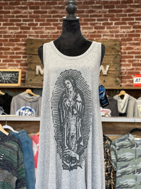 Thumbnail for SAINT layering tank dress- Heather Grey