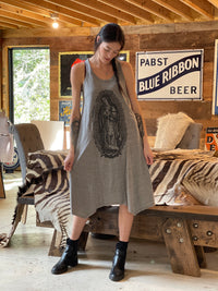 Thumbnail for SAINT layering tank dress- Heather Grey