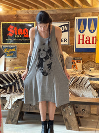 Thumbnail for GOLD DUST WOMAN layering tank dress- Heather Grey