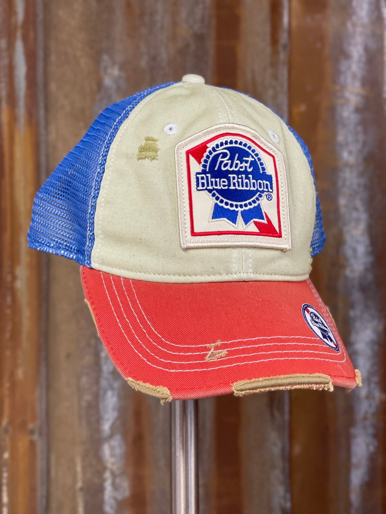 Pabst Blue Ribbon tri-tone hat