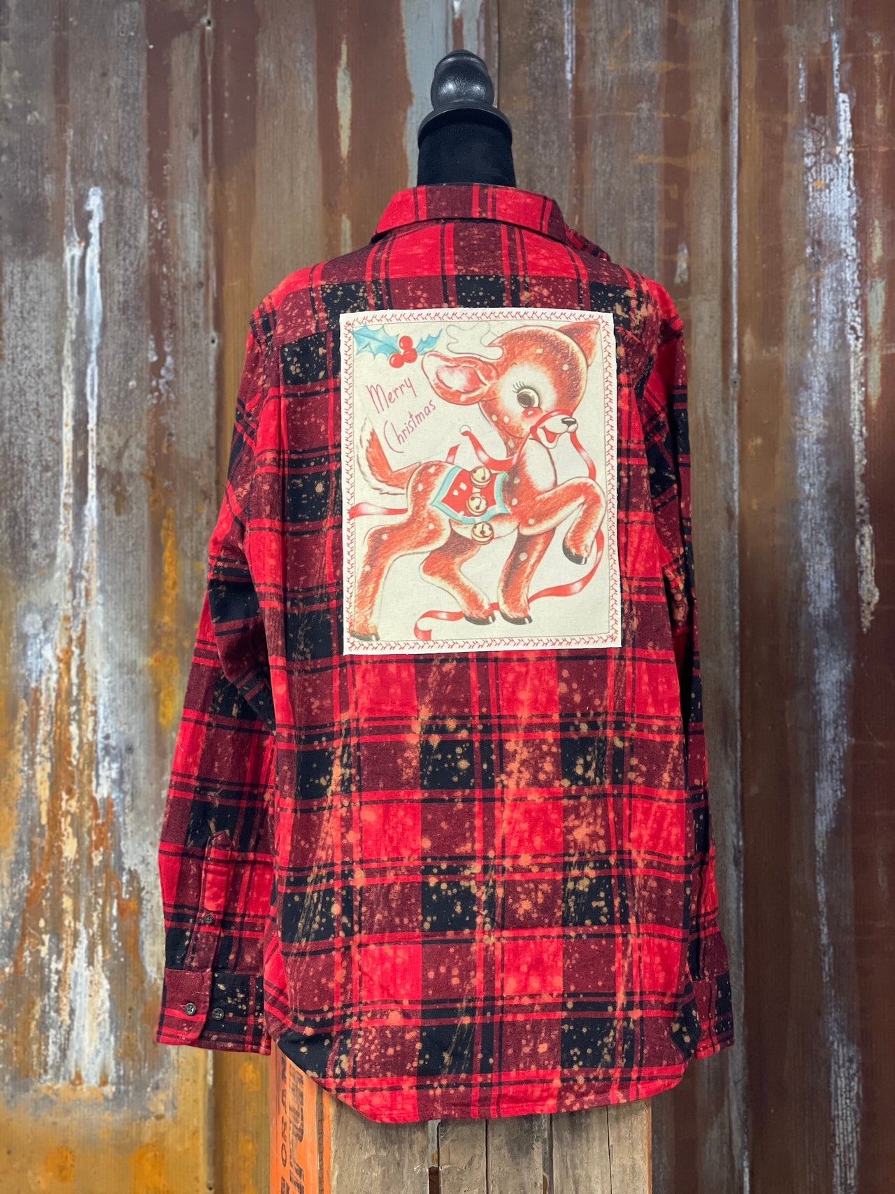 Rockin' Reindeer Red Flannel Angry Minnow