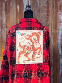 Thumbnail for Rockin' Reindeer Holiday Flannel Angry Minnow Vintage