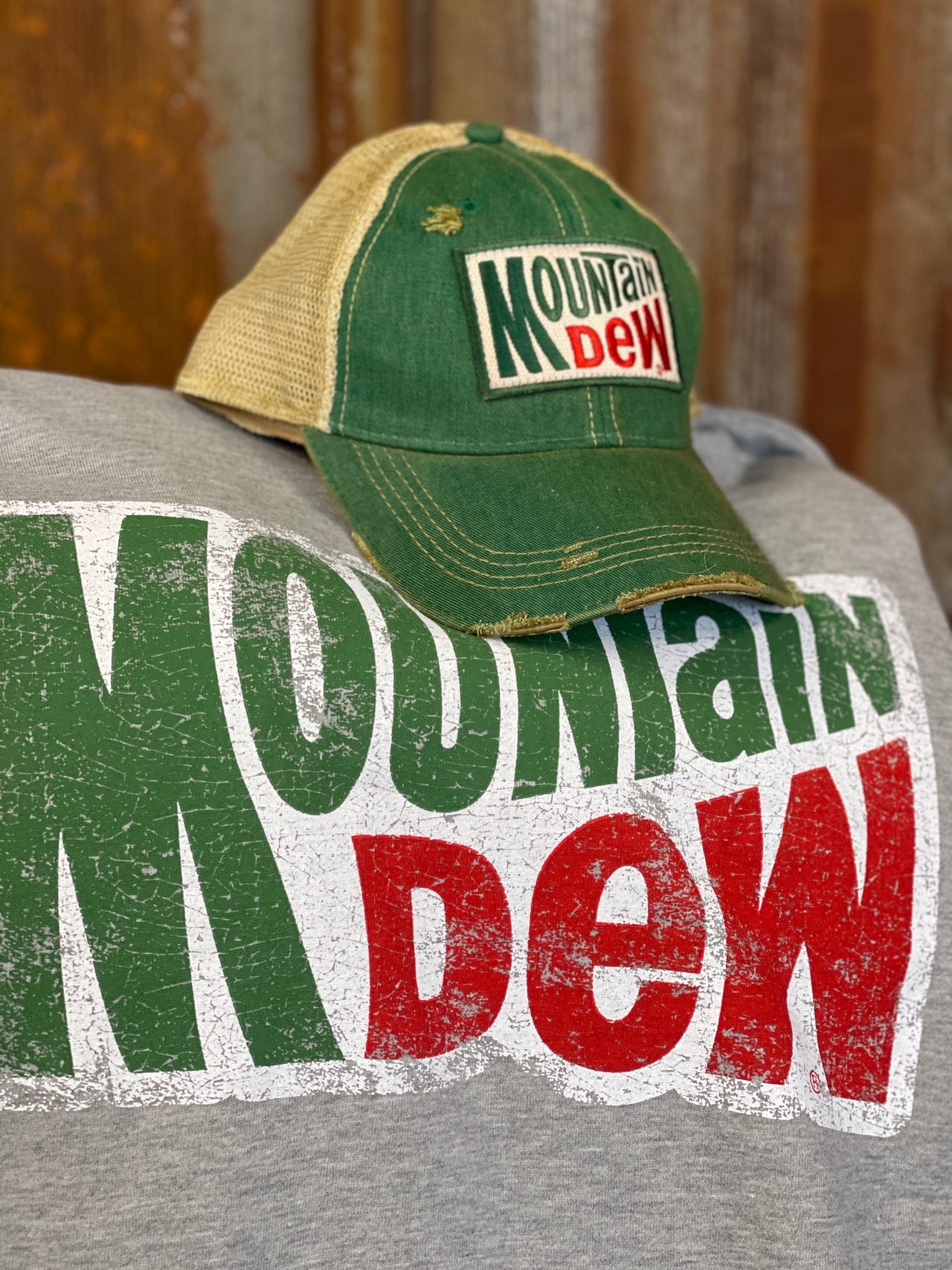 Mountain Dew Hoodie- Heather Grey