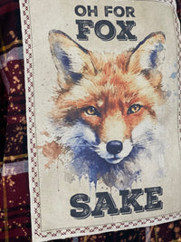 Thumbnail for For Fox Sake Art Flannel- Distressed Burgundy Plaid