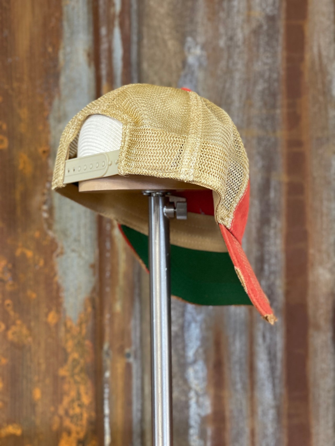 Shiner Beer Logo Hat- Distressed Red Snapback