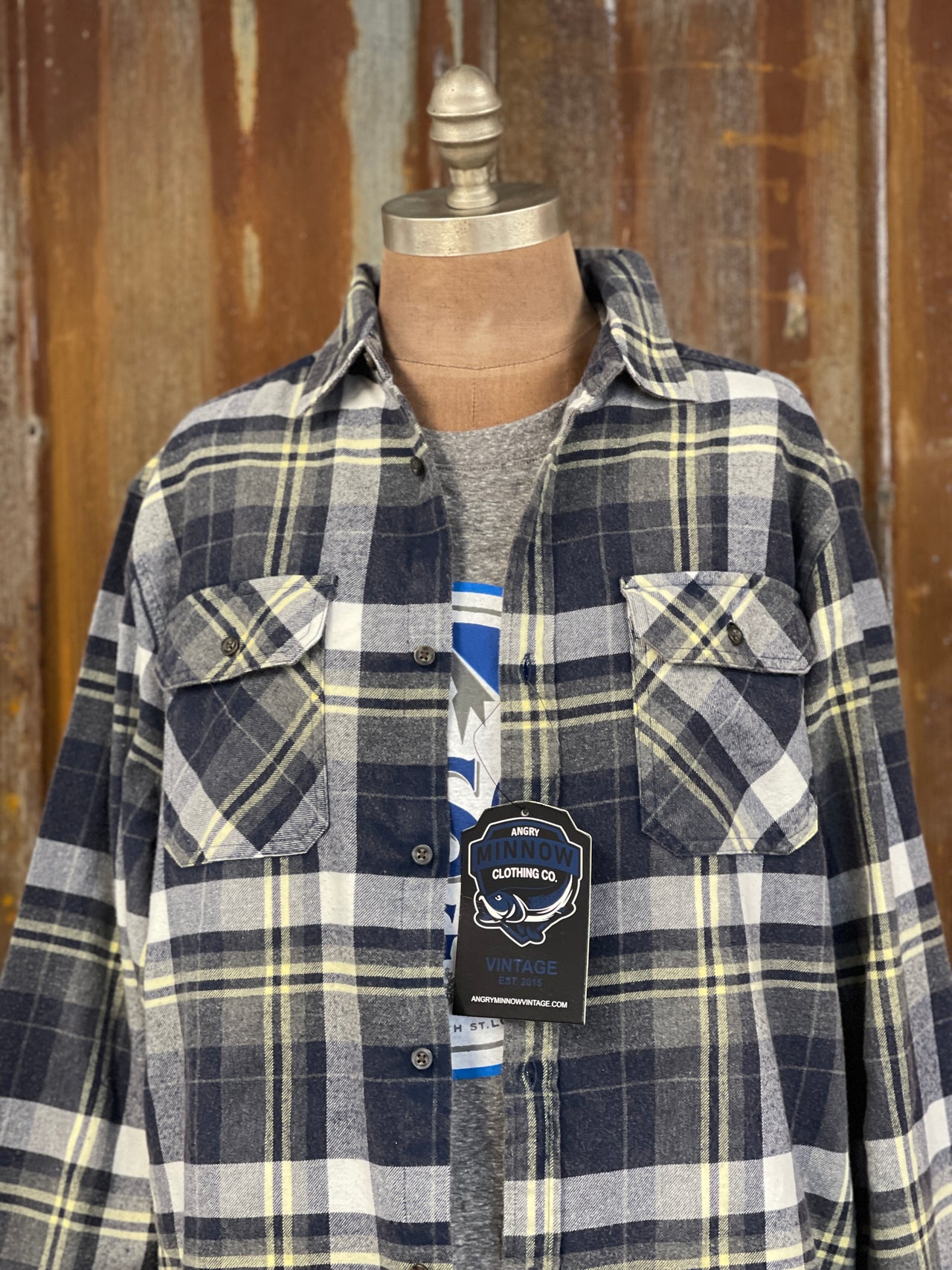 Evinrude Flannel- Classic Lake Superior Blue