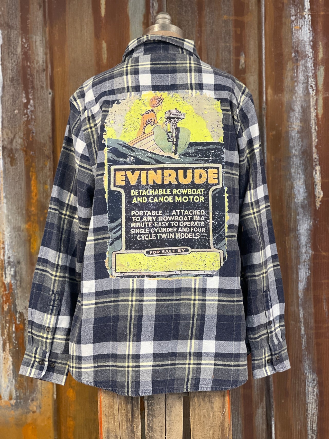 Evinrude Flannel- Classic Lake Superior Blue