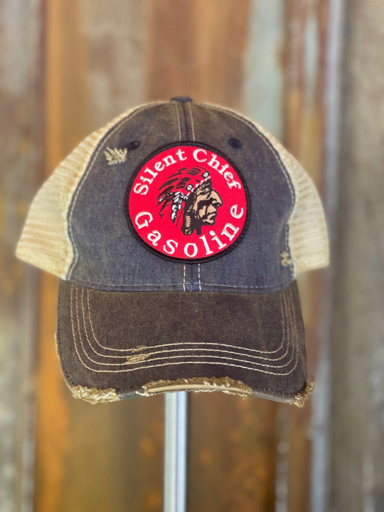 Silent Chief Gasoline Hat- Distressed Black Snapback