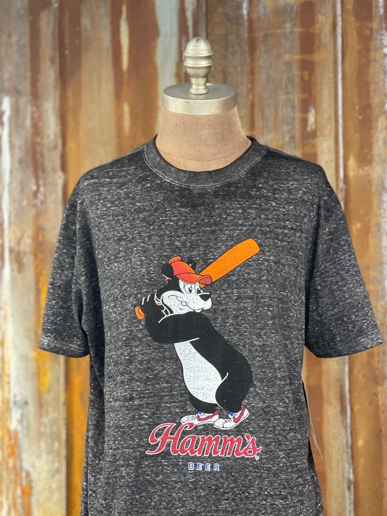 Hamm's Baseball Bear LUXE Tee- Charcoal Grey CLEARANCE