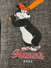 Thumbnail for Hamm's Baseball Bear LUXE Tee- Charcoal Grey CLEARANCE