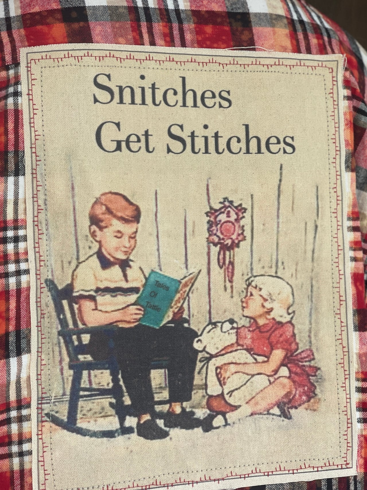 Snitches Get Stitches flannel Angry Minnow Vintage