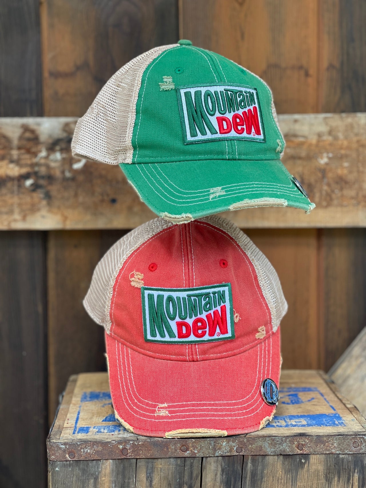 Angry Minnow Retro Style hats Mountain Dew
