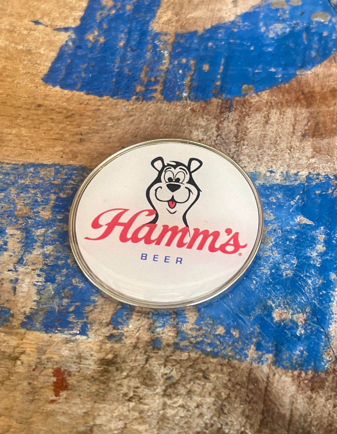 Enjoy Hamm's Beer Hockey Hat- Distressed Carbon Mesh