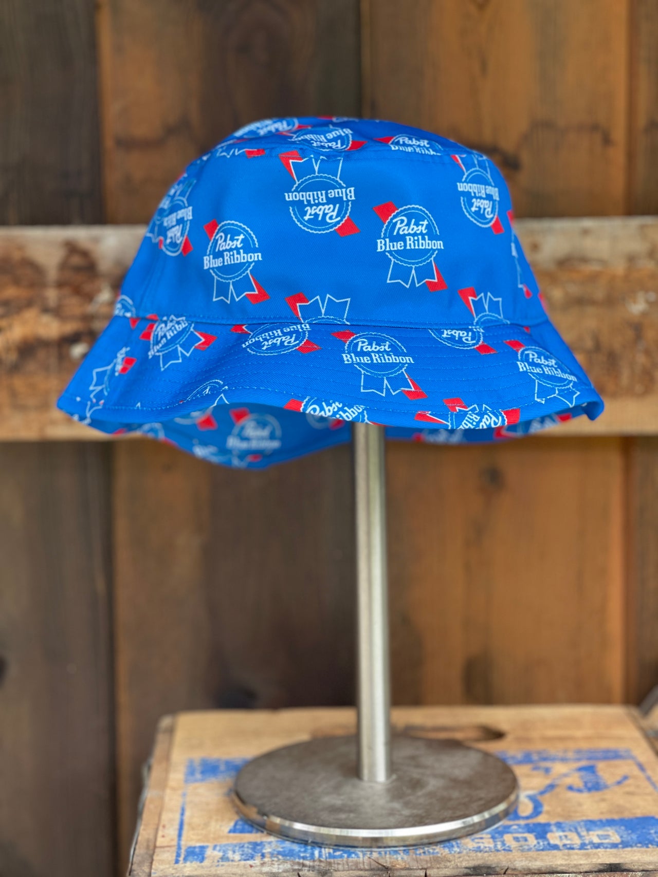 Pabst Blue Ribbon Bucket HAT- Wild River Blue