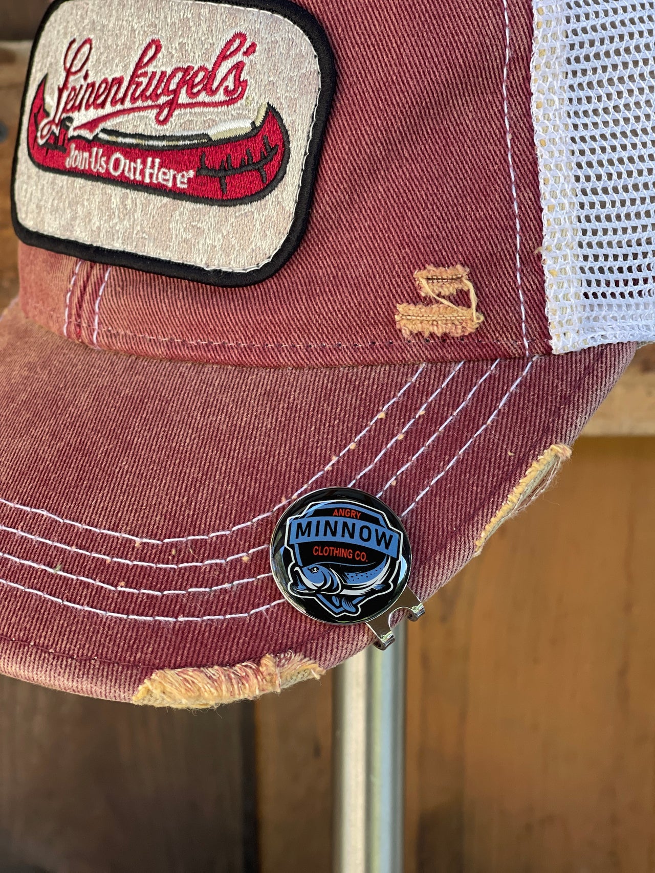 Angry Minnow VIntage Hat Clip Leinenkugel