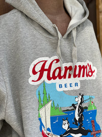 Thumbnail for Hamm's Sailboat Bear Hoodie- Heather Grey