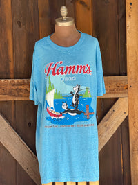 Thumbnail for Hamm's Sailboat Bear Tee- Sky Blue