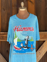 Thumbnail for Hamm's Sailboat Bear Tee- Sky Blue