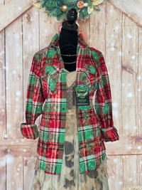 Thumbnail for FROSTY Holiday Flannel- Mistletoe Plaid