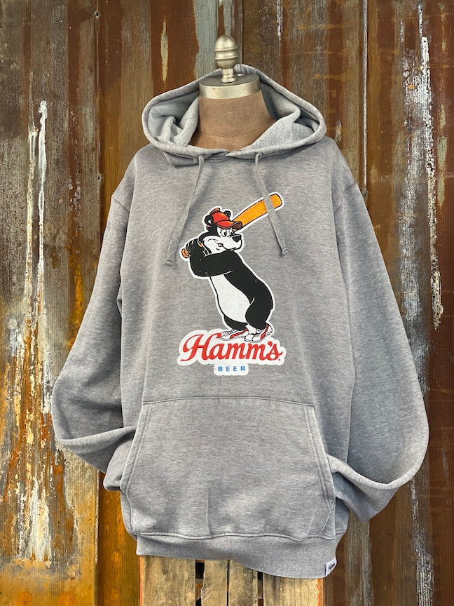 Hamm's Baseball Hoodie- Charcoal grey