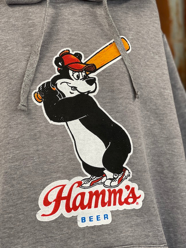 Hamm's Baseball Hoodie- Charcoal grey