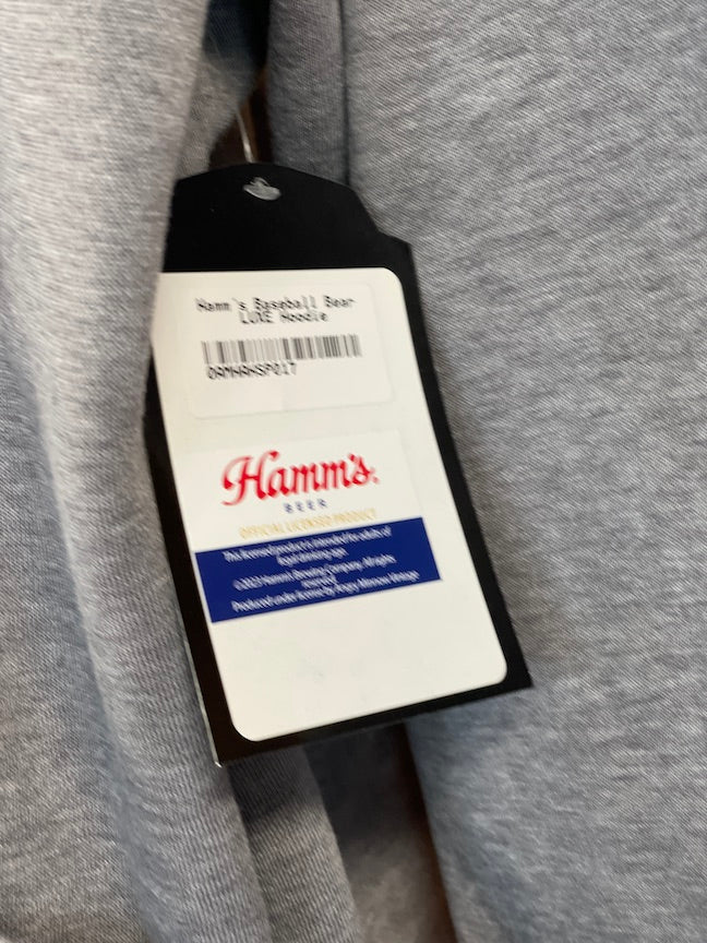 Hamm's Baseball Hoodie- Charcoal grey