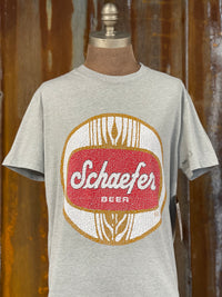 Thumbnail for Schaefer Beer Graphic Tee- Heather Grey