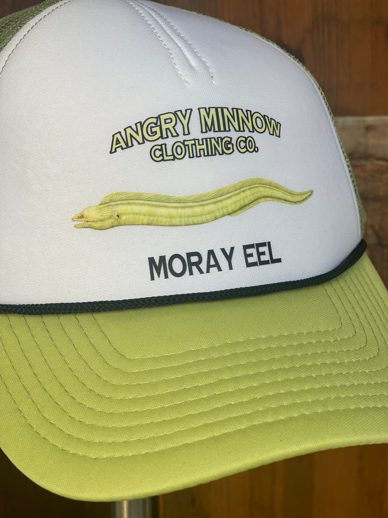 Angry Minnow Saltwater Fishing Foam Hat- MORAY EEL