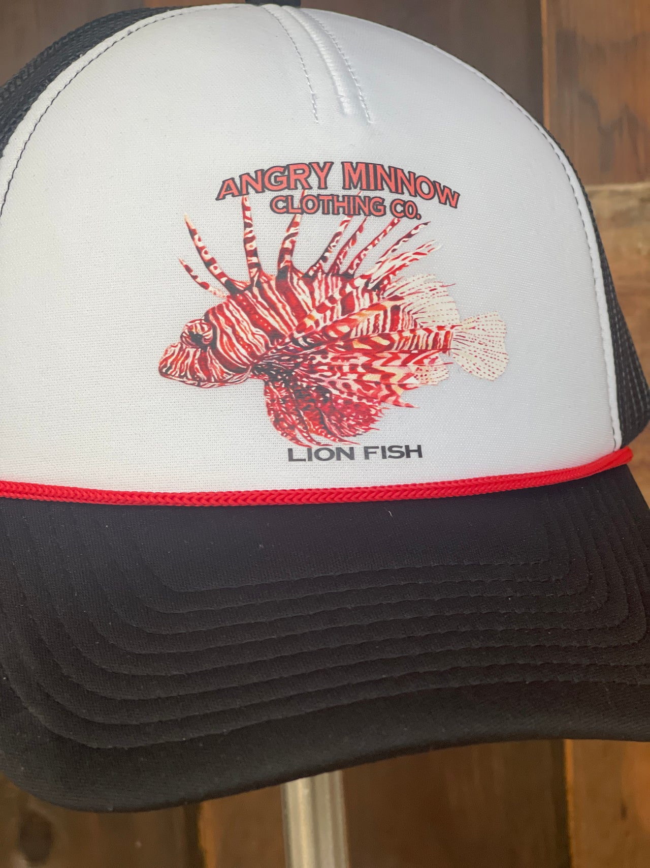 Angry Minnow Saltwater Fish Hat- LION FISH