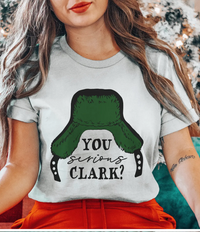 Thumbnail for You Serious Clark Holiday Tee- Light Grey