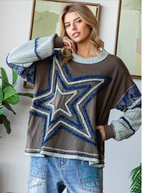 Thumbnail for Star Patchwork Sweatshirt