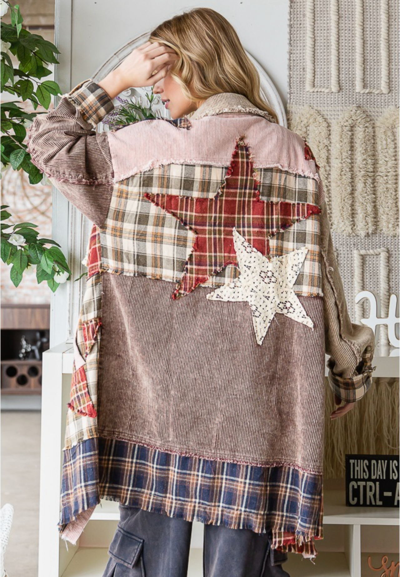 Washed Patchwork Star Jacket