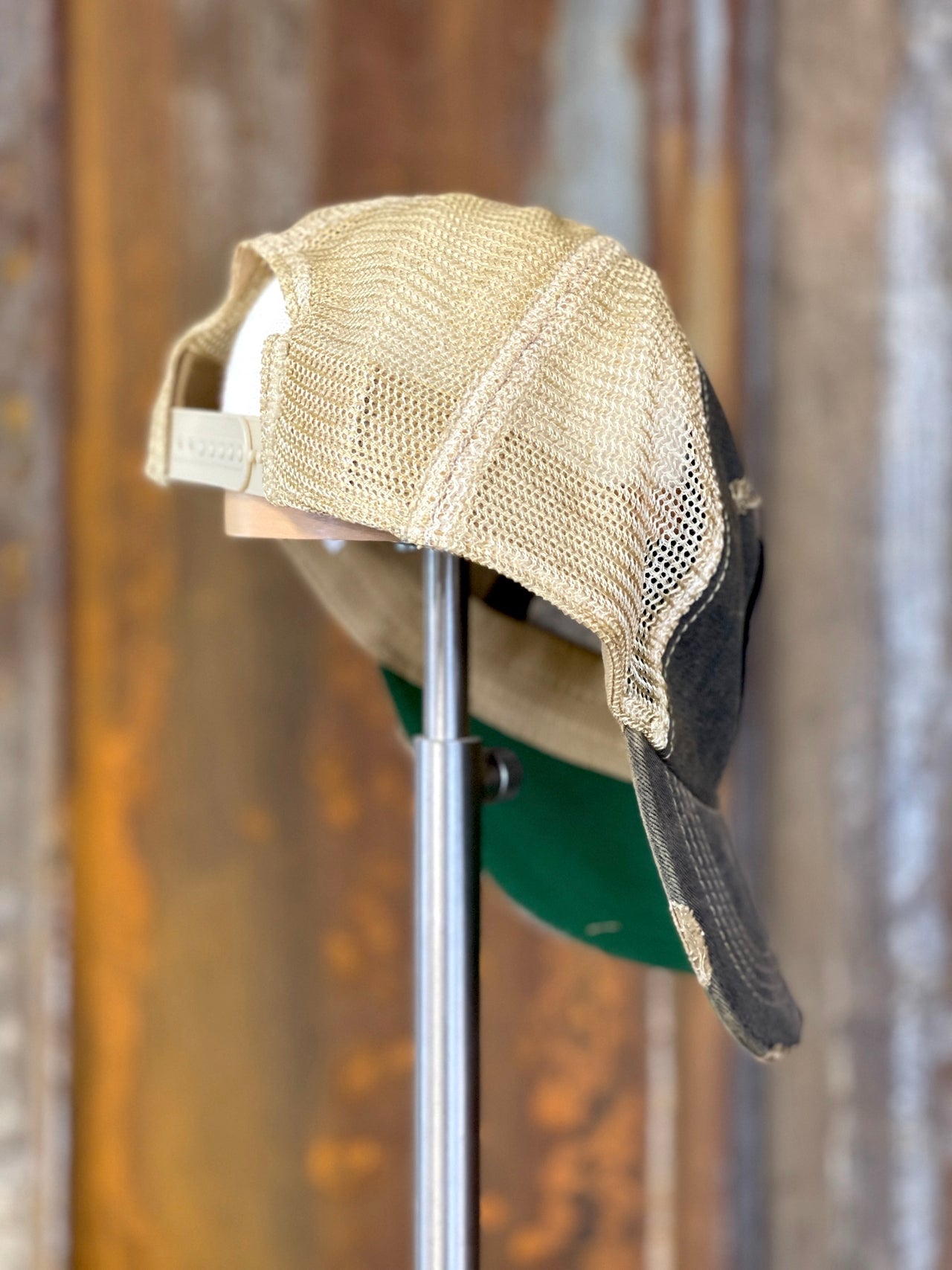 Jax Beer Hat- Distressed Black Snapback