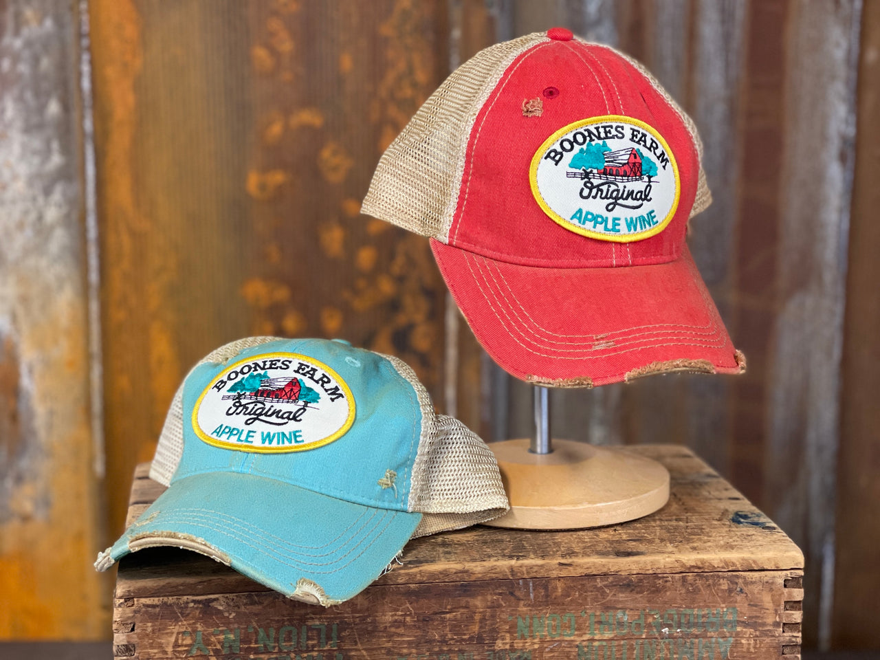 House Party Hat- Distressed Aqua Snapback