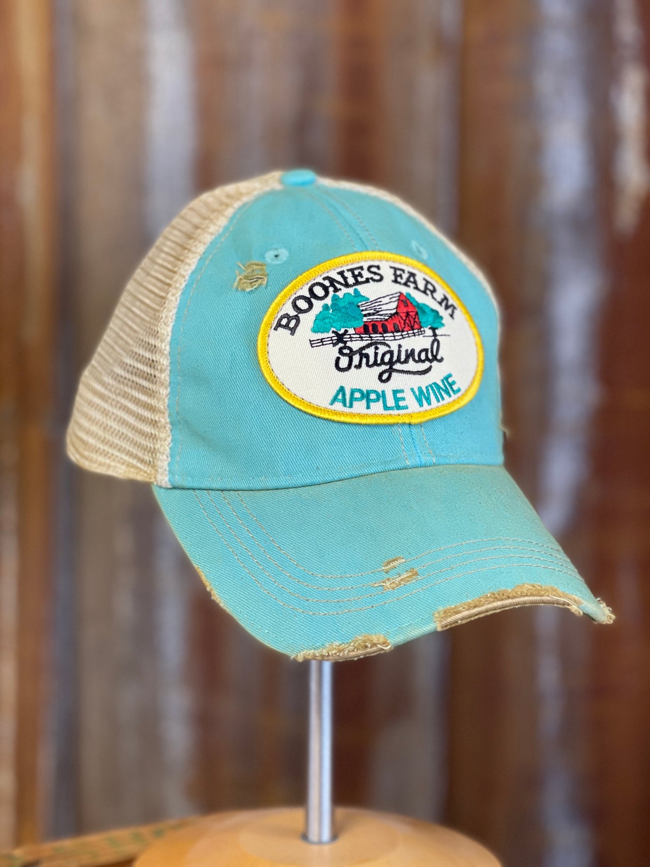 House Party Hat- Distressed Aqua Snapback